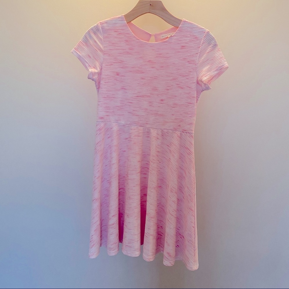 Four Threads dress short sleeve pink white L/12